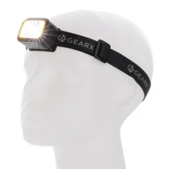 Latarka na głowę Gear X ze światłem COB, RABS / Szary P513.102
