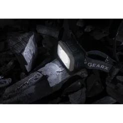 Latarka na głowę Gear X ze światłem COB, RABS / Szary P513.102