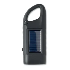 Latarka solarna z korbą dynamo / Czarny MO3149-03