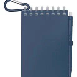 Lig Mini outdoorowy zestaw z notatnikiem w miękkiej okładce z tworzyw sztucznych pochodzących z recyklingu i długopisem (niebieski tusz) / Oceaniczny niebieski 10705151