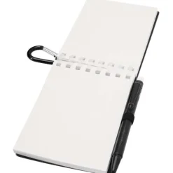 Lig Mini outdoorowy zestaw z notatnikiem w miękkiej okładce z tworzyw sztucznych pochodzących z recyklingu i długopisem (niebieski tusz) / Przezroczysty 10705101