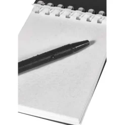 Lig Mini outdoorowy zestaw z notatnikiem w miękkiej okładce z tworzyw sztucznych pochodzących z recyklingu i długopisem (niebieski tusz) / Przezroczysty 10705101