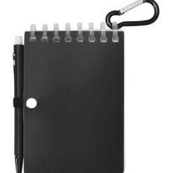 Lig Mini outdoorowy zestaw z notatnikiem w miękkiej okładce z tworzyw sztucznych pochodzących z recyklingu i długopisem (niebieski tusz) / Przezroczysty 10705101