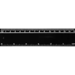 Linijka Terran o długości 15 cm w całości wykonana z tworzyw sztucznych pochodzących z recyklingu / Czarny 21053400