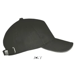 LONG BEACH Czapka 5 pan. / Ciemnoszary/jasnoszary S00594-DL-M