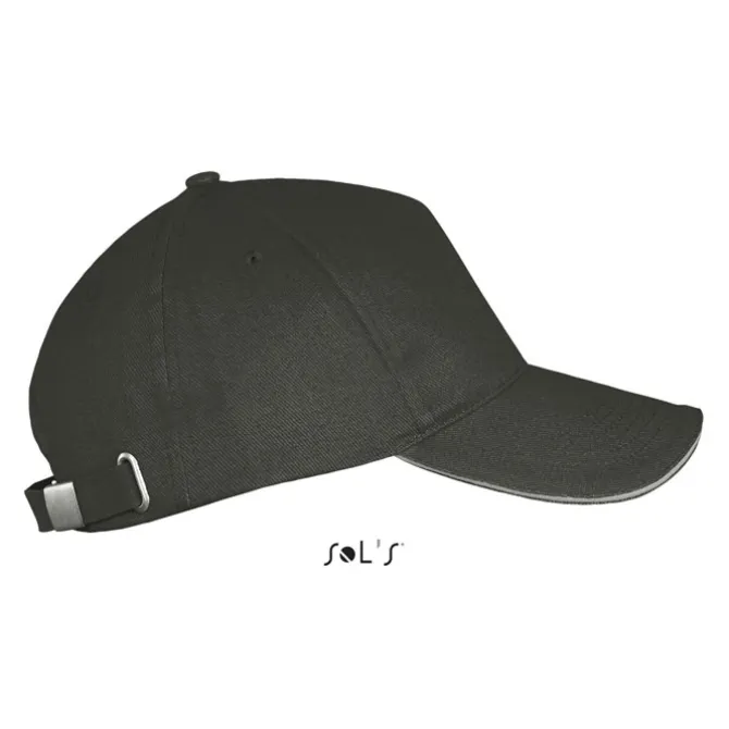 LONG BEACH Czapka 5 pan. / Ciemnoszary/jasnoszary S00594-DL-M