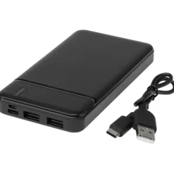 Loop powerbank o pojemności 10 000 mAh z tworzyw sztucznych pochodzących z recyklingu / Czarny 12432190