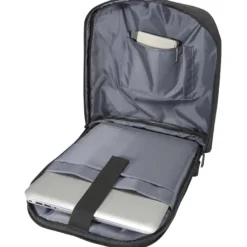 Luma plecak na laptopa z ekranem o przekątnej 15 cali z płótna z recyklingu z certyfikatem GRS o pojemności 10 l / Czarny 13011090
