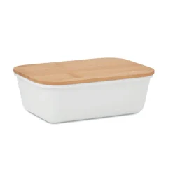 Lunchbox z bambusową pokrywką / Bialy MO6240-06