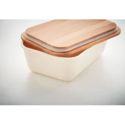 Lunchbox z bambusową pokrywką / Beżowy MO6240-13