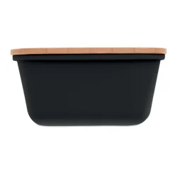 Lunchbox z bambusową pokrywką / Czarny MO6240-03