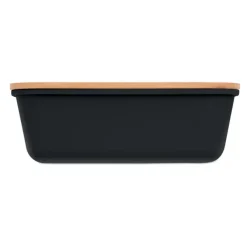 Lunchbox z bambusową pokrywką / Czarny MO6240-03