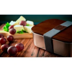 Lunch box ze stalowy z recyklingu PUERTO BANUS MoLu 1000 ml / Szary 398407