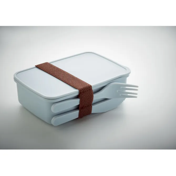 Lunchbox ze sztućcami / Błękitny MO6254-66