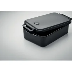 Lunch box z PP z rec. 2200 ml / Czarny MO2290-03