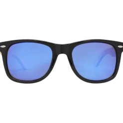 Lustrzane okulary przeciwsłoneczne wykonane z plastiku PET z recyklingu/bambusa Taiyō z polaryzacją w pudełku upominkowym / Drewno 12700171