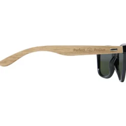 Lustrzane okulary przeciwsłoneczne wykonane z plastiku PET z recyklingu/drewna Hiru z polaryzacją w pudełku upominkowym / Drewno 12700271