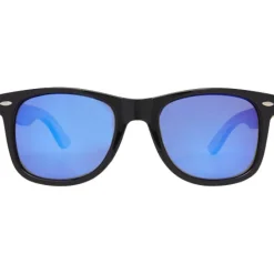 Lustrzane okulary przeciwsłoneczne wykonane z plastiku PET z recyklingu/drewna Hiru z polaryzacją w pudełku upominkowym / Drewno 12700271
