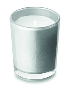 Mała szklana świeca / Srebrny mat MO9030-16