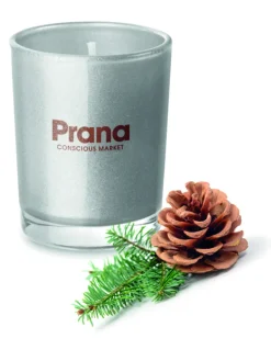 Mała szklana świeca / Srebrny mat MO9030-16