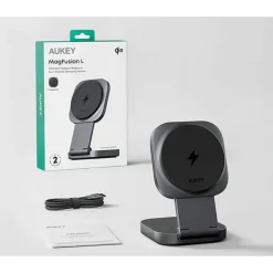 Magnetyczna ładowarka bezprzewodowa 15W Aukey / Grafitowy VAM11-15