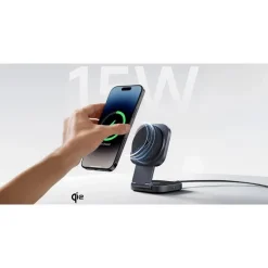Magnetyczna ładowarka bezprzewodowa 15W Aukey / Grafitowy VAM11-15