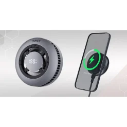 Magnetyczna ładowarka bezprzewodowa 25W Aukey / Czarny VAM16-03