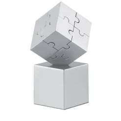 Magnetyczne puzzle 3D / Srebrny mat AR1810-16