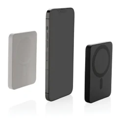Magnetyczny bezprzewodowy power bank 5000 mAh Magnetix / Czarny P322.401