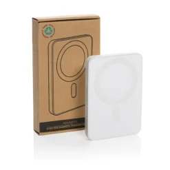Magnetyczny bezprzewodowy power bank 5000 mAh Magnetix / Biały P322.403