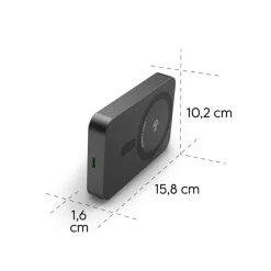 Magnetyczny power bank 10000 mAh Hama / Czarny VH037-03