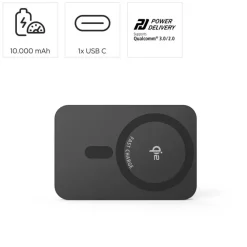 Magnetyczny power bank 10000 mAh Hama / Czarny VH037-03