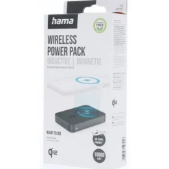 Magnetyczny power bank 10000 mAh Hama / Czarny VH037-03
