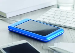 4000 mAH POWERBANK słoneczna / Niebieski MO9075-37