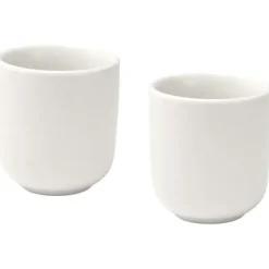 Male filiżanki ceramiczne do espresso o pojemności 90 ml - zestaw 2 sztuk / Biały 12639701