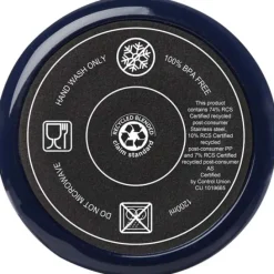 Melbourne kubek ze słomką z certyfikatem RCS 1200 ml / Granatowy 10080155