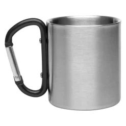 Metalowy kubek 210 ml z karabińczykiem | Easton / Zielony V8437-06