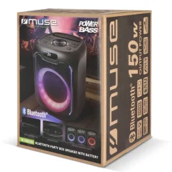 M-1803 | Głośnik imprezowy Muse z mikrofonem 150W / Czarny LT45814-N0002