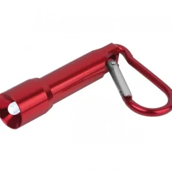 Mini latarka z aluminium z recyklingu BERGAMO / Czerwony 529305
