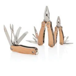 Mini narzędzie wielofunkcyjne, 12 el. / Brązowy P221.379
