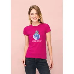 MISS Damski T-SHIRT 150g / Apple Green S11386-AG-L