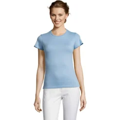 MISS Damski T-SHIRT 150g / Blekitny S11386-SK-XL