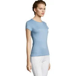 MISS Damski T-SHIRT 150g / Blekitny S11386-SK-XL