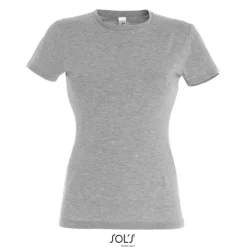 MISS Damski T-SHIRT 150g / Szary melanż S11386-GM-L