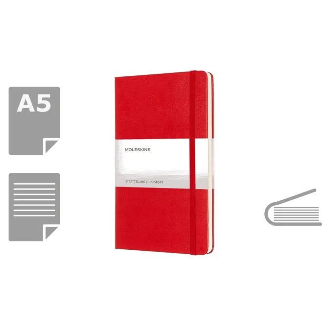 MOLESKINE Notatnik ok. A5 / Czerwony VM301-52