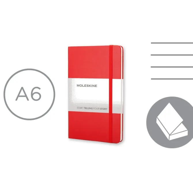 MOLESKINE Notatnik ok. A6 / Czerwony VM201-05