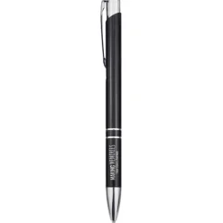Moneta długopis z aluminium z recyklingu / Czarny 10798490
