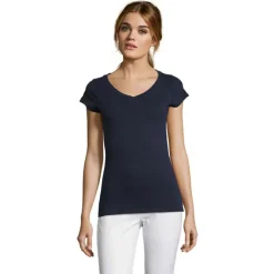 MOON Damski T-SHIRT 150g / French Navy S11388-FN-L