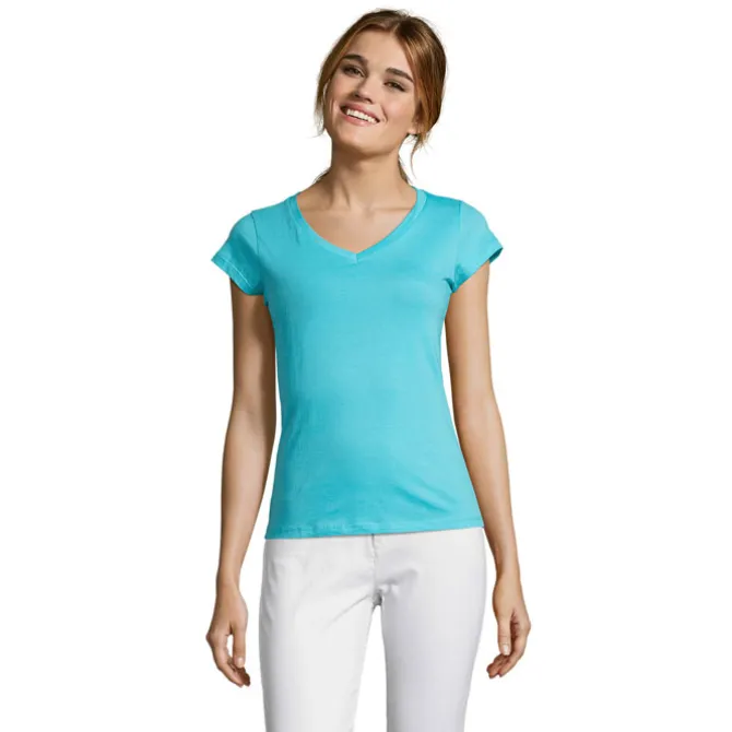 MOON Damski T-SHIRT 150g / Niebieski Atol S11388-AL-3XL