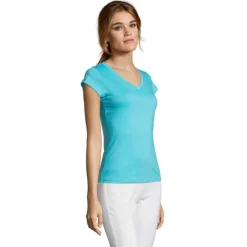 MOON Damski T-SHIRT 150g / Niebieski Atol S11388-AL-3XL